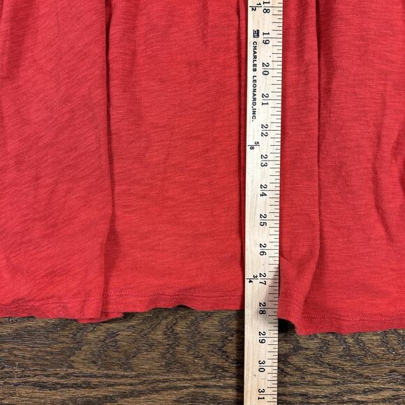 Torrid Blouse Womens 4 Red Peplum Long Sleeve Eyelet Boho Tunic Top Plus Size - Picture 7 of 8